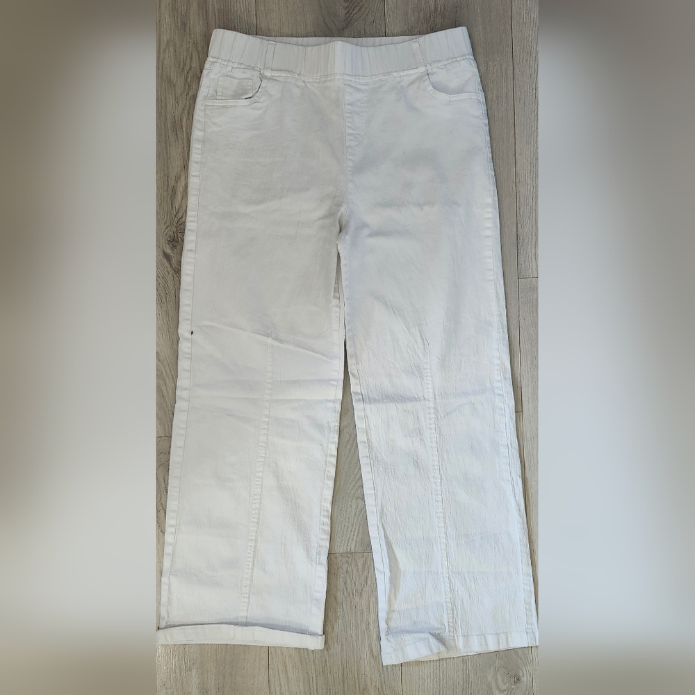SHEIN White Flare Wide Leg Jeans
